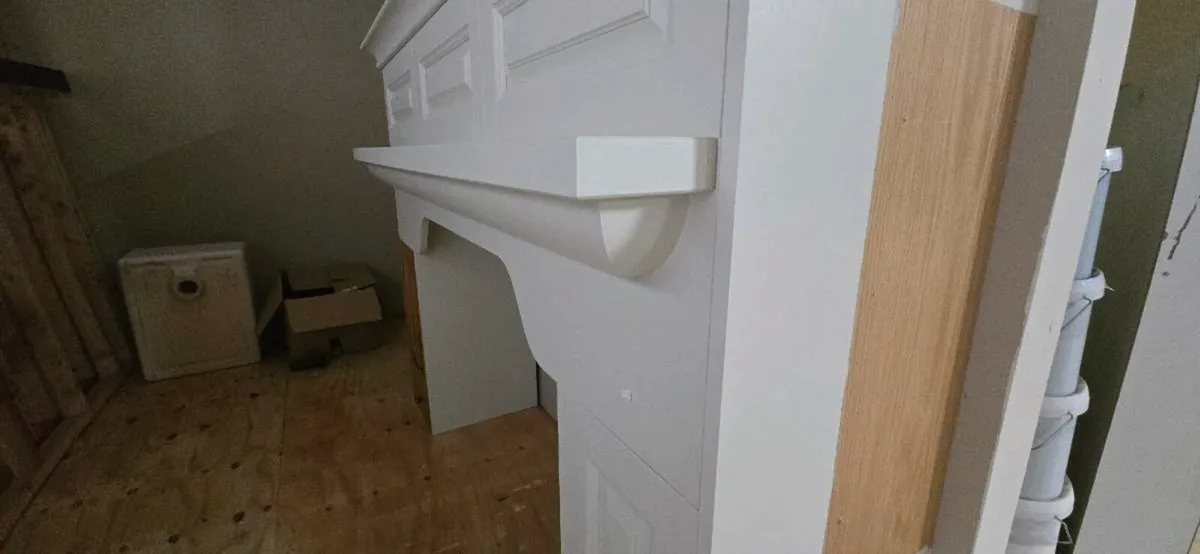 Solid Oak Painted Kitchen Over Mantle - Image 3