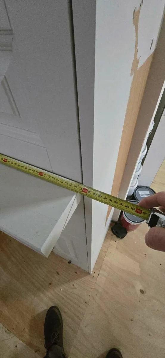 Solid Oak Painted Kitchen Over Mantle - Image 4