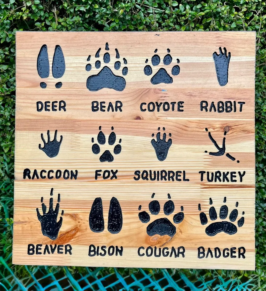 Wildlife tracks - Handmade Wooden Wall Art - Image 4