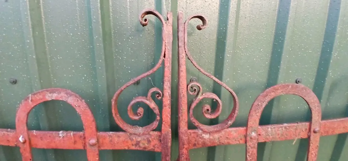 Old wrought iron gates - Image 4