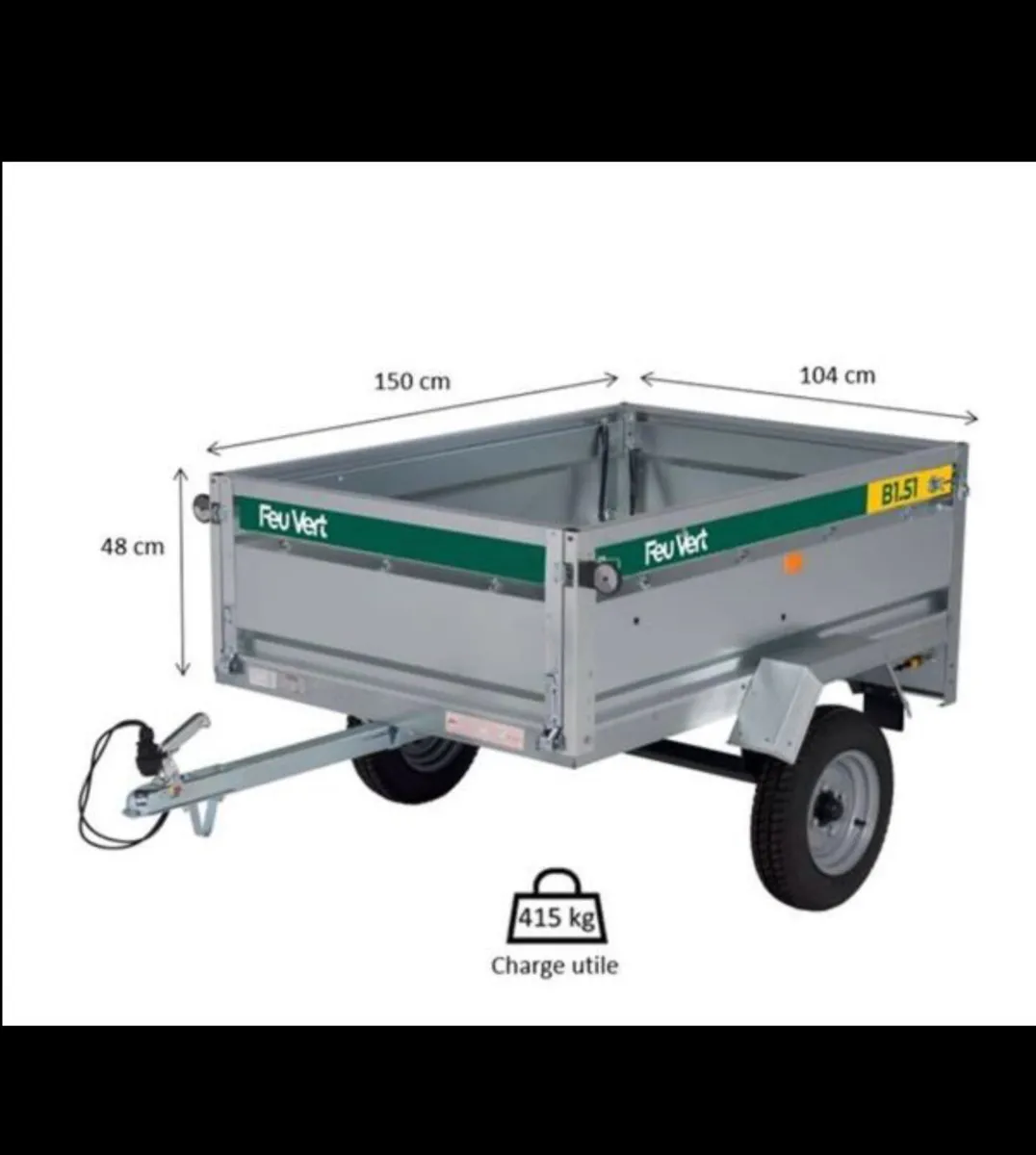Erde galvanised car trailer - Image 2