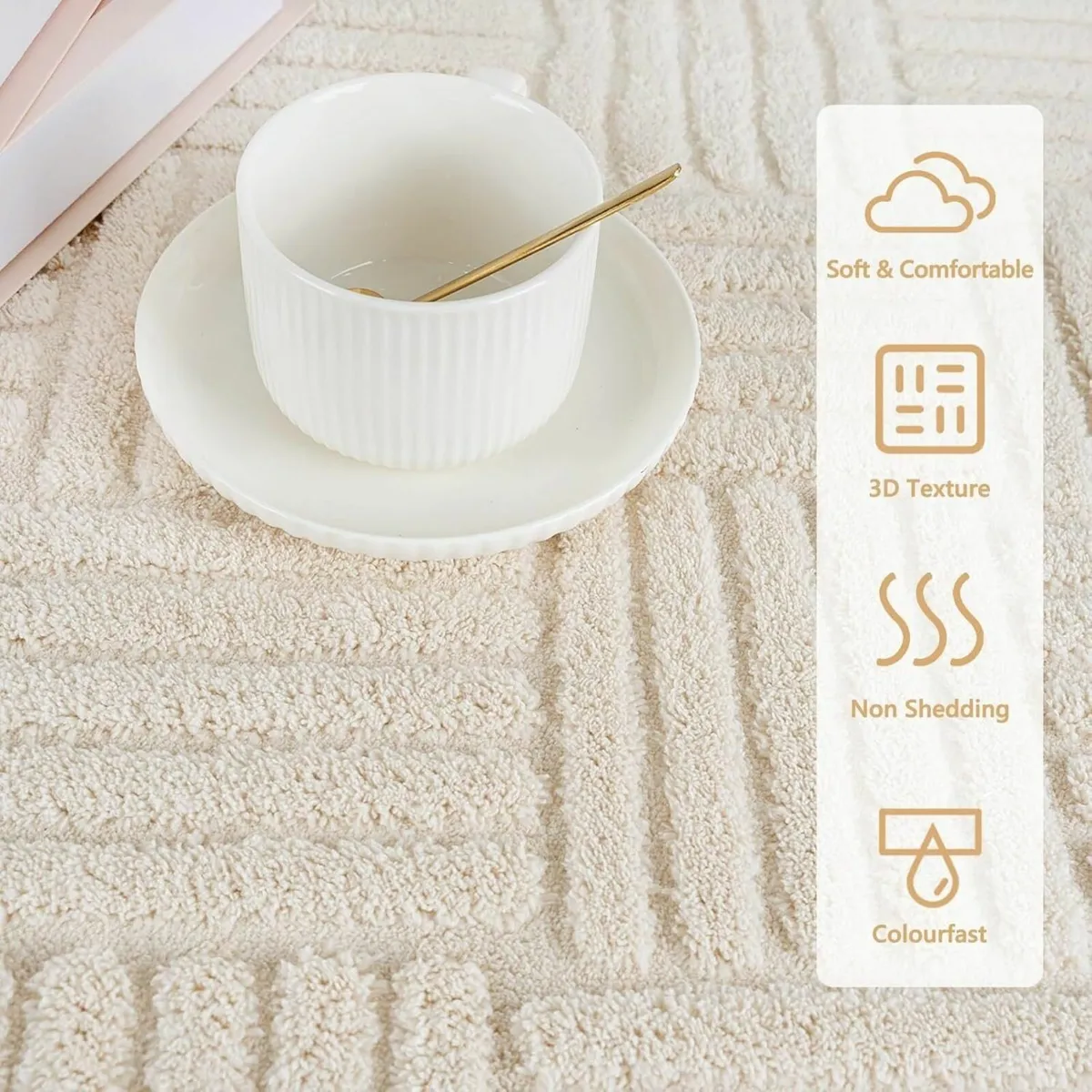 Rugs Living Room Large 200x300cm Washable Area - Image 4