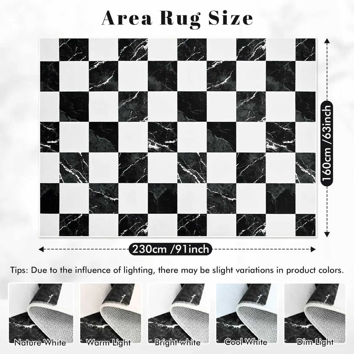 Area Rugs 160x230 cm for Bedroom Living Room - Image 2