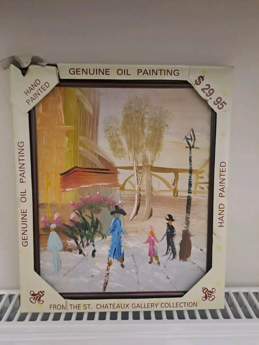 Street scene oil painting - Image 1