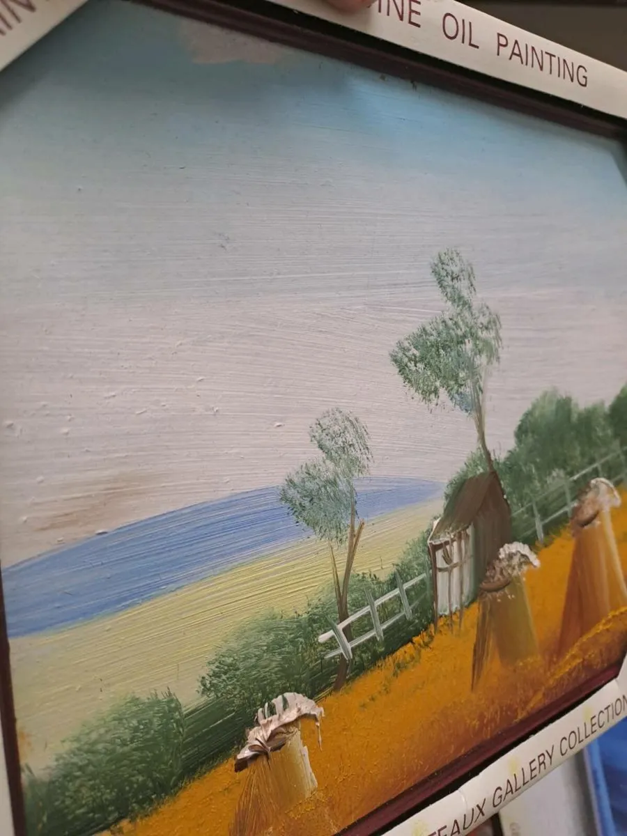 Harvest scene oil painting - Image 3