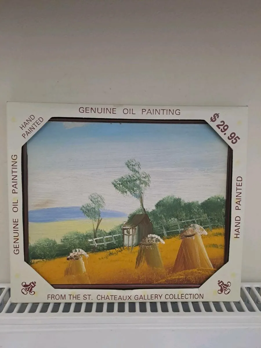 Harvest scene oil painting - Image 1