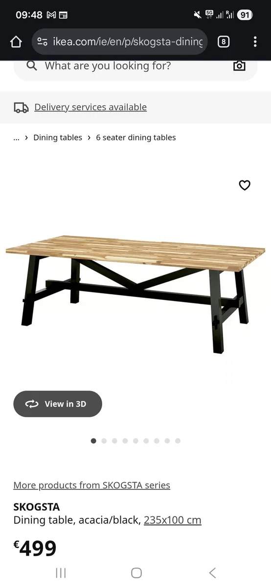 6 Person Dining Table - Image 3