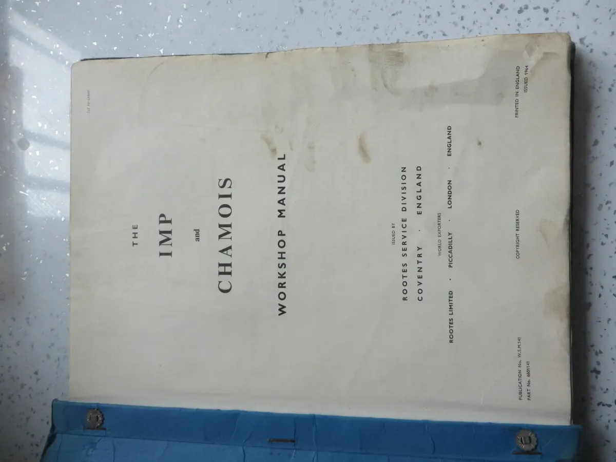 Workshop Manual (Hillman Imp/Singer Chamois) - Image 2