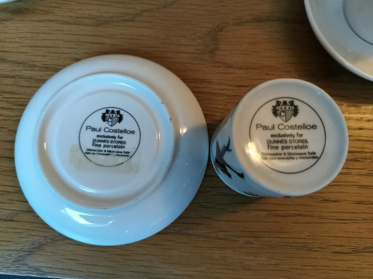Paul Costello expresso coffee cups and saucers - Image 2