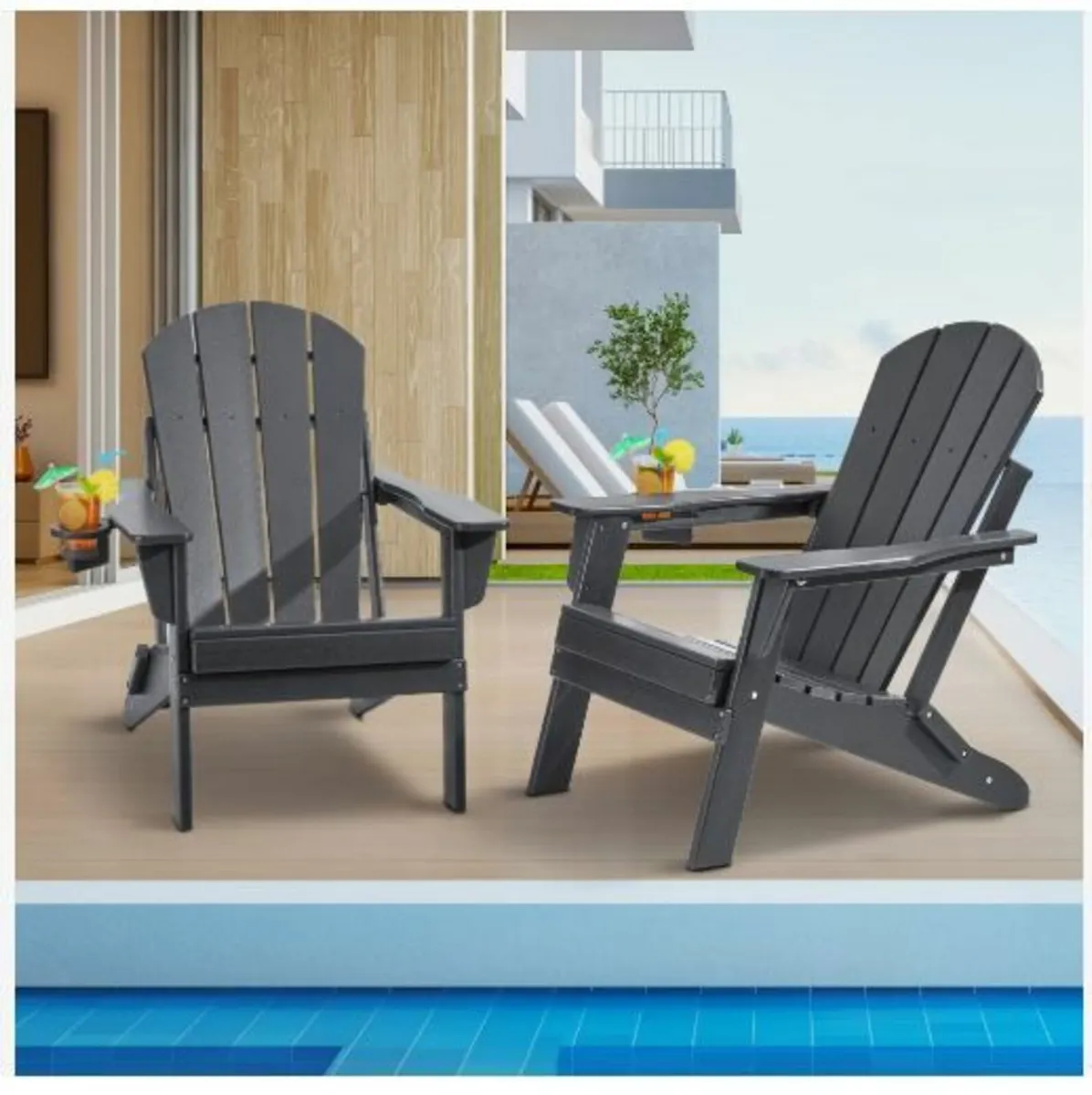 Adirondack Chair Plastic, Set of 2 - Image 1