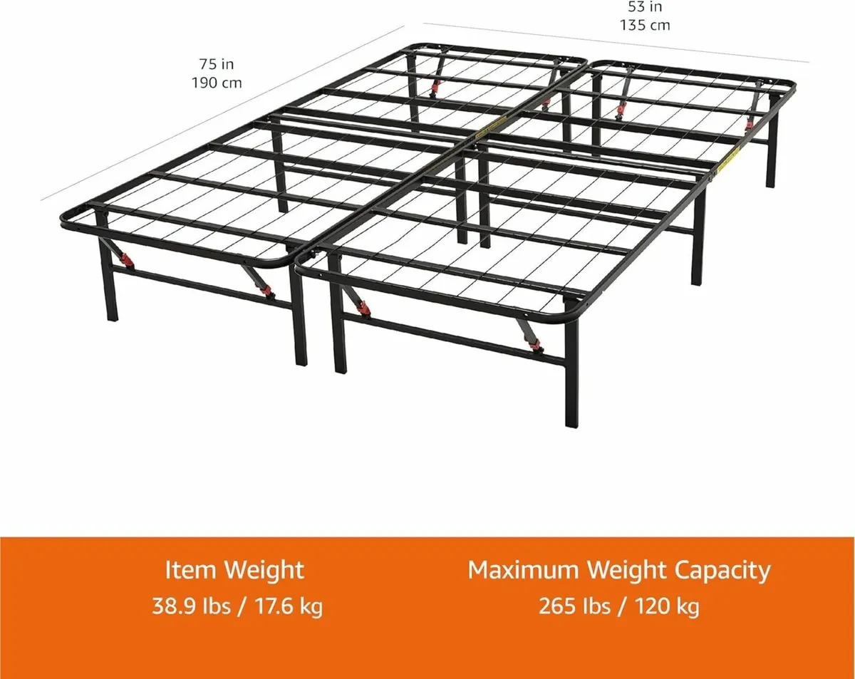 Foldable Platform Bed Frame - Tool-Free Assembly - Image 2
