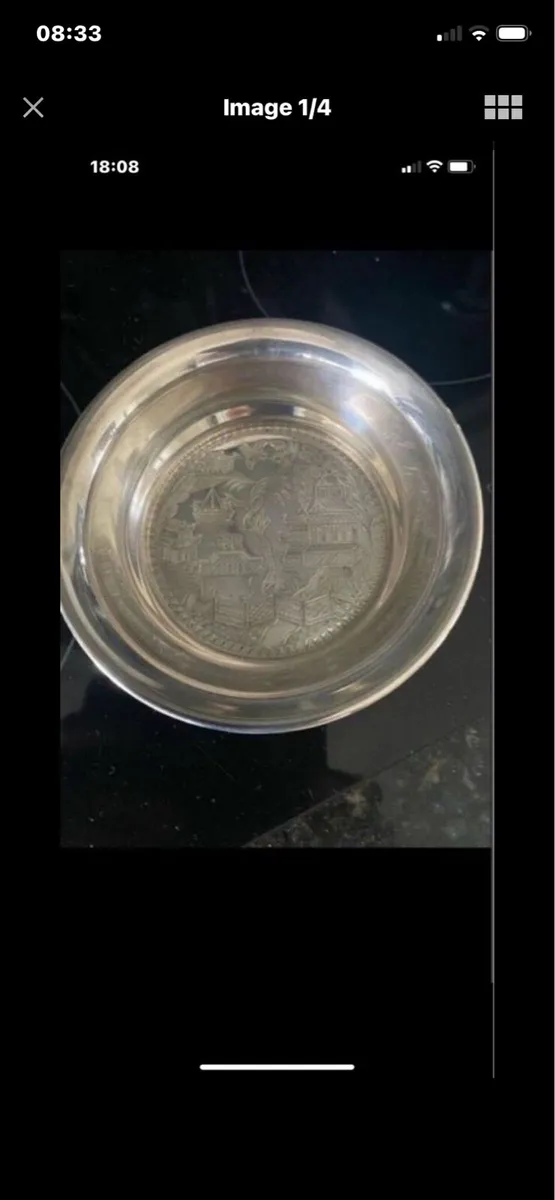 Silver Plate Wine Bottle Coaster - Image 2