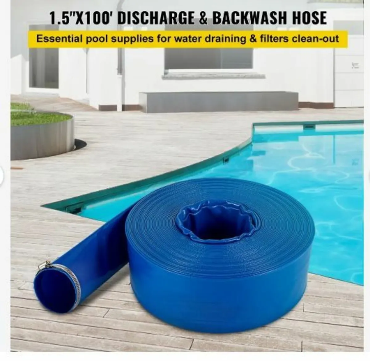 Discharge Hose, 38 mm x 32 m, PVC Fabric - Image 2
