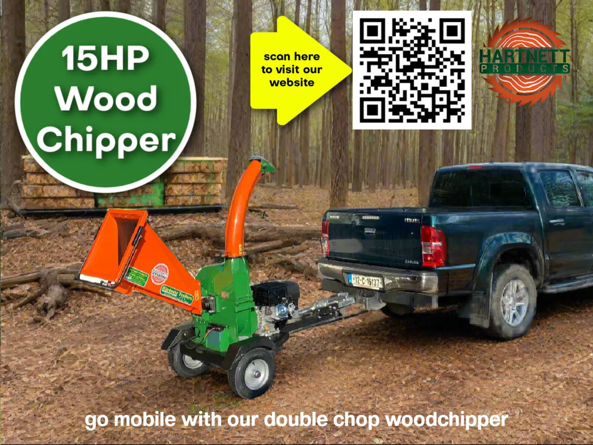 15HP Petrol Wood Chipper 4" - Image 1