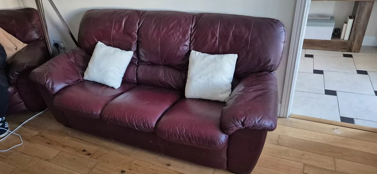 Brown Leather Suite - Image 1