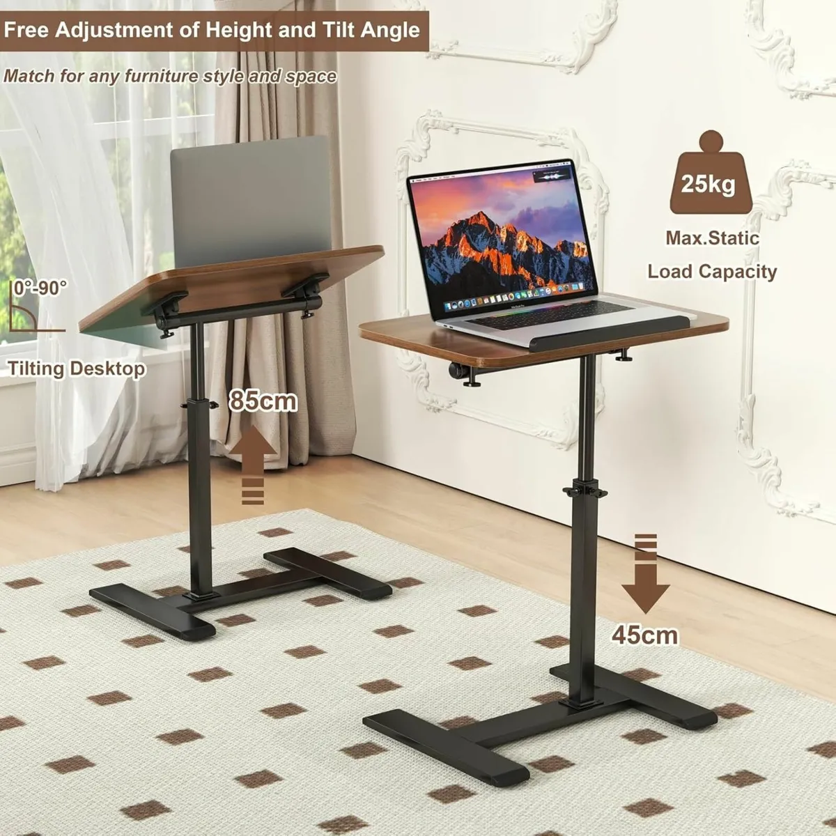 Adjustable Height C Shaped Side Table 360degreesSw - Image 3