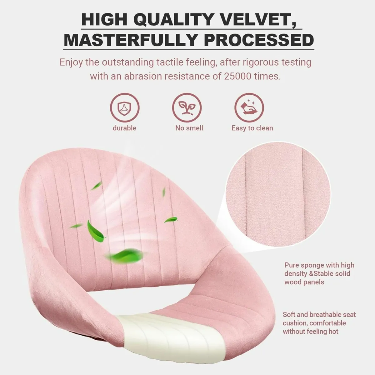 Pink Office Desk Chair Stylish Comfy with Extra - Image 4
