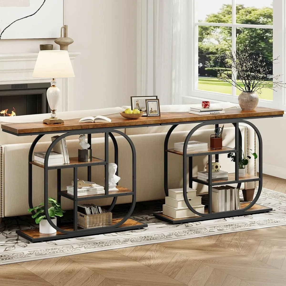 Narrow Console Table for Hallway 110 cm 4-Tier - Image 3