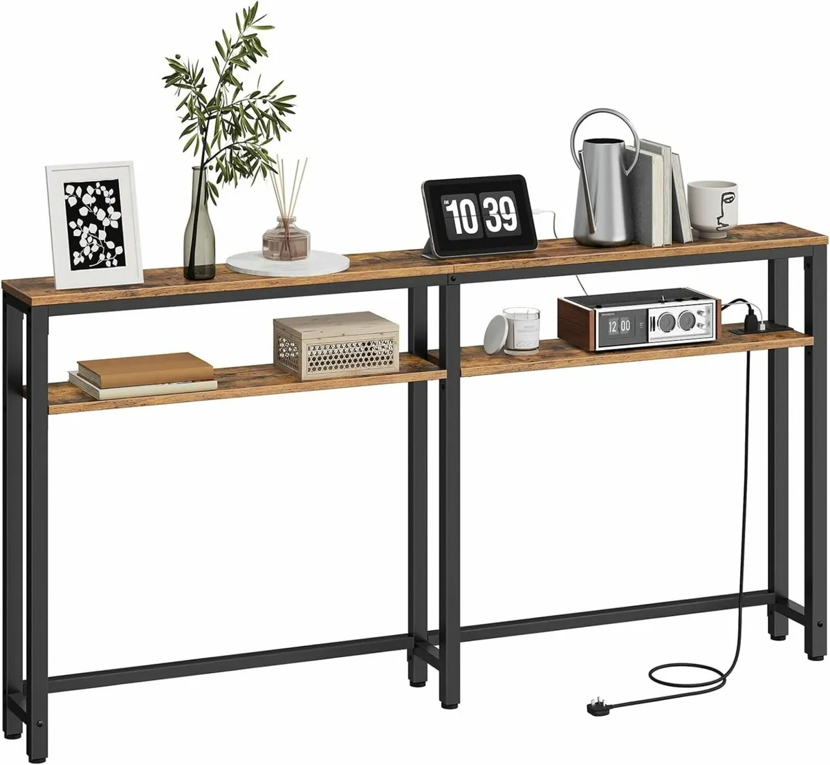 180 cm Console Table with Adjustable Shelf Long - Image 1