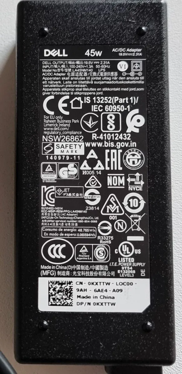 Dell 45w AC Adapter Laptop Charger - Image 2