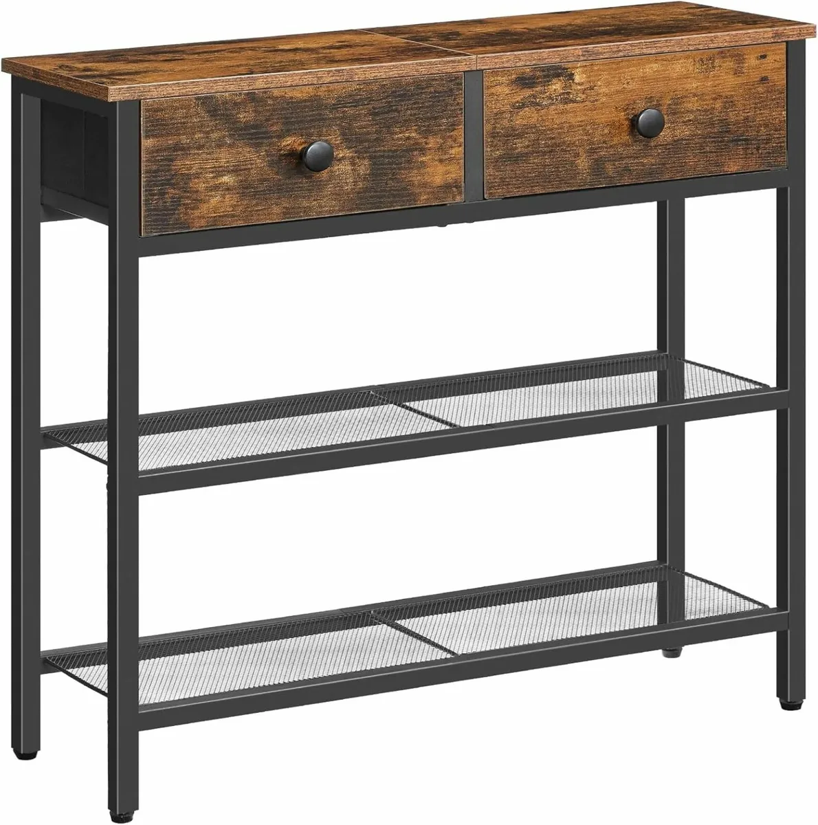 Console Table Slim with 2 Non-woven Drawers - Image 1
