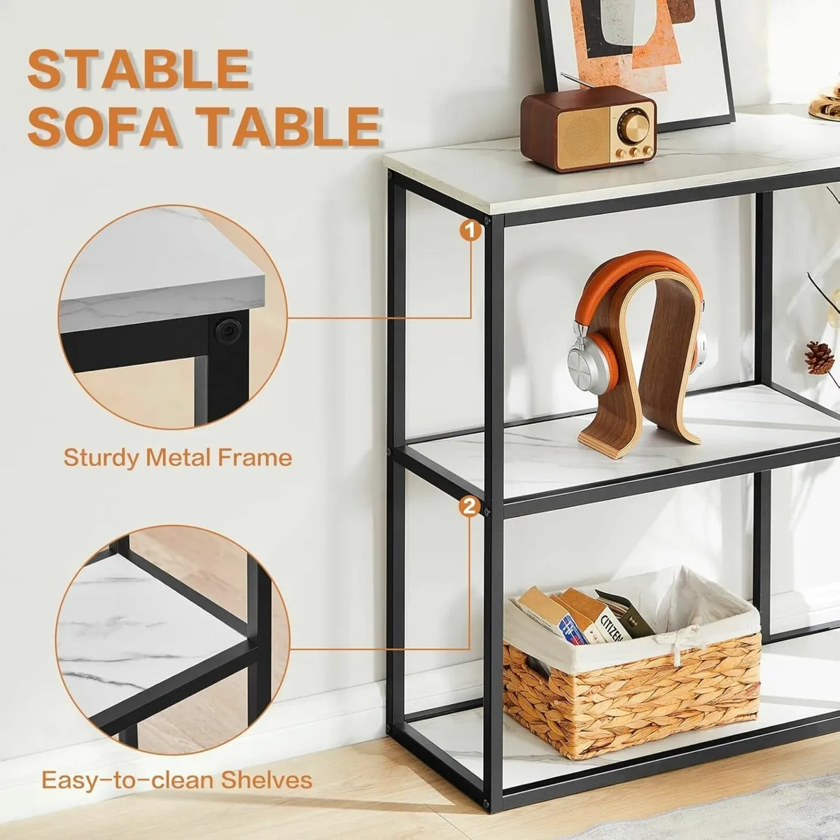 Console Table 30cm Narrow Entryway for Living - Image 3