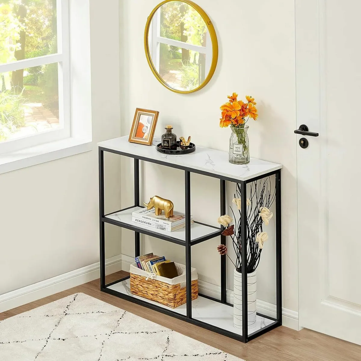 Console Table 30cm Narrow Entryway for Living - Image 1