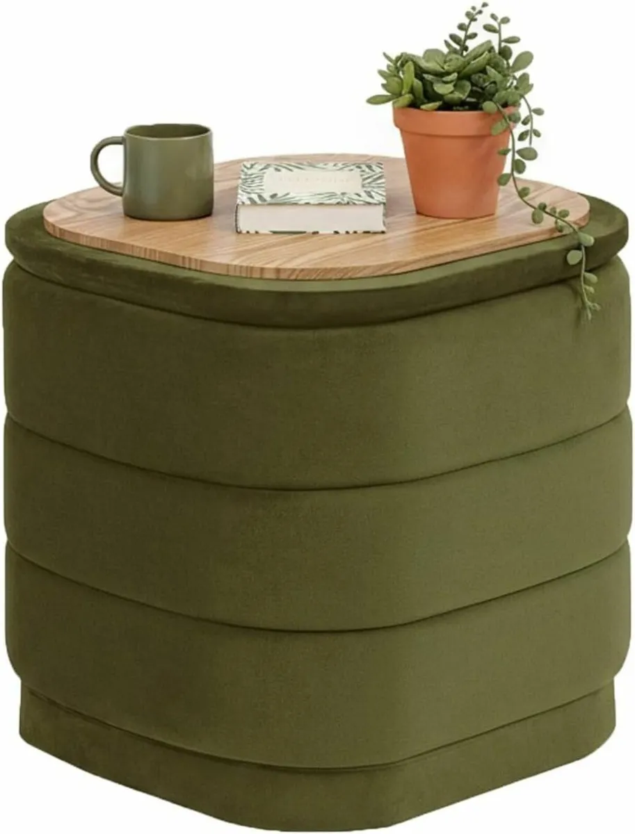 Storage Ottoman Cube - Folding Foot Rest with - Image 1