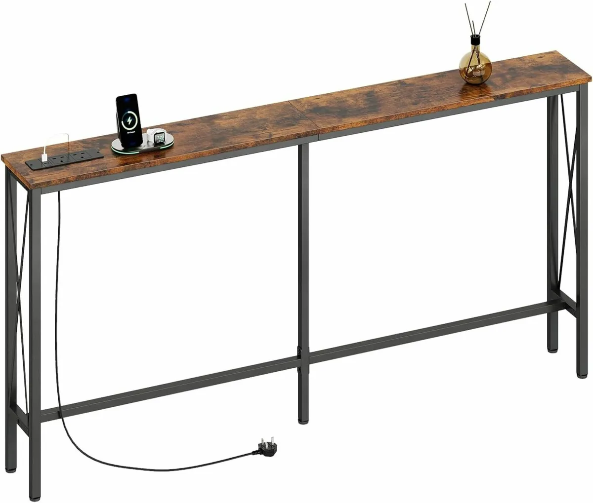 Console Sofa Table with Power Outlets Total 120cm - Image 1