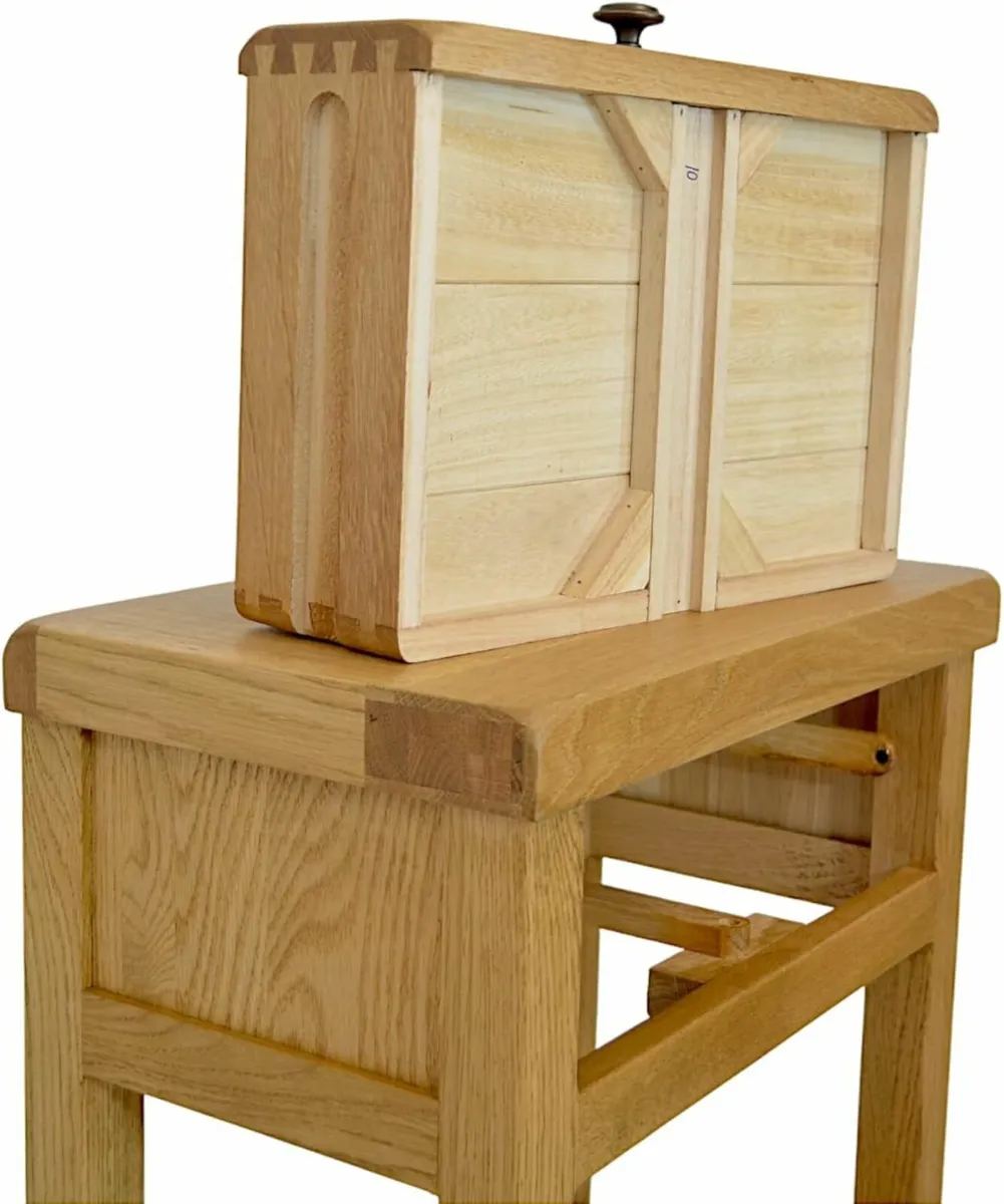 Oak Console Table with Narrow Shelf Solid Hallway - Image 3