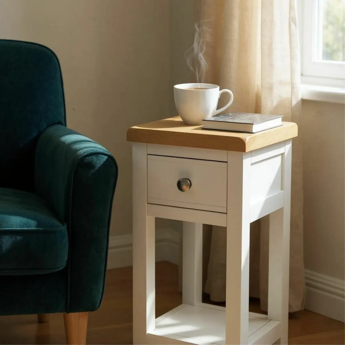 urniture Snow White Console Table with Drawer - Image 3