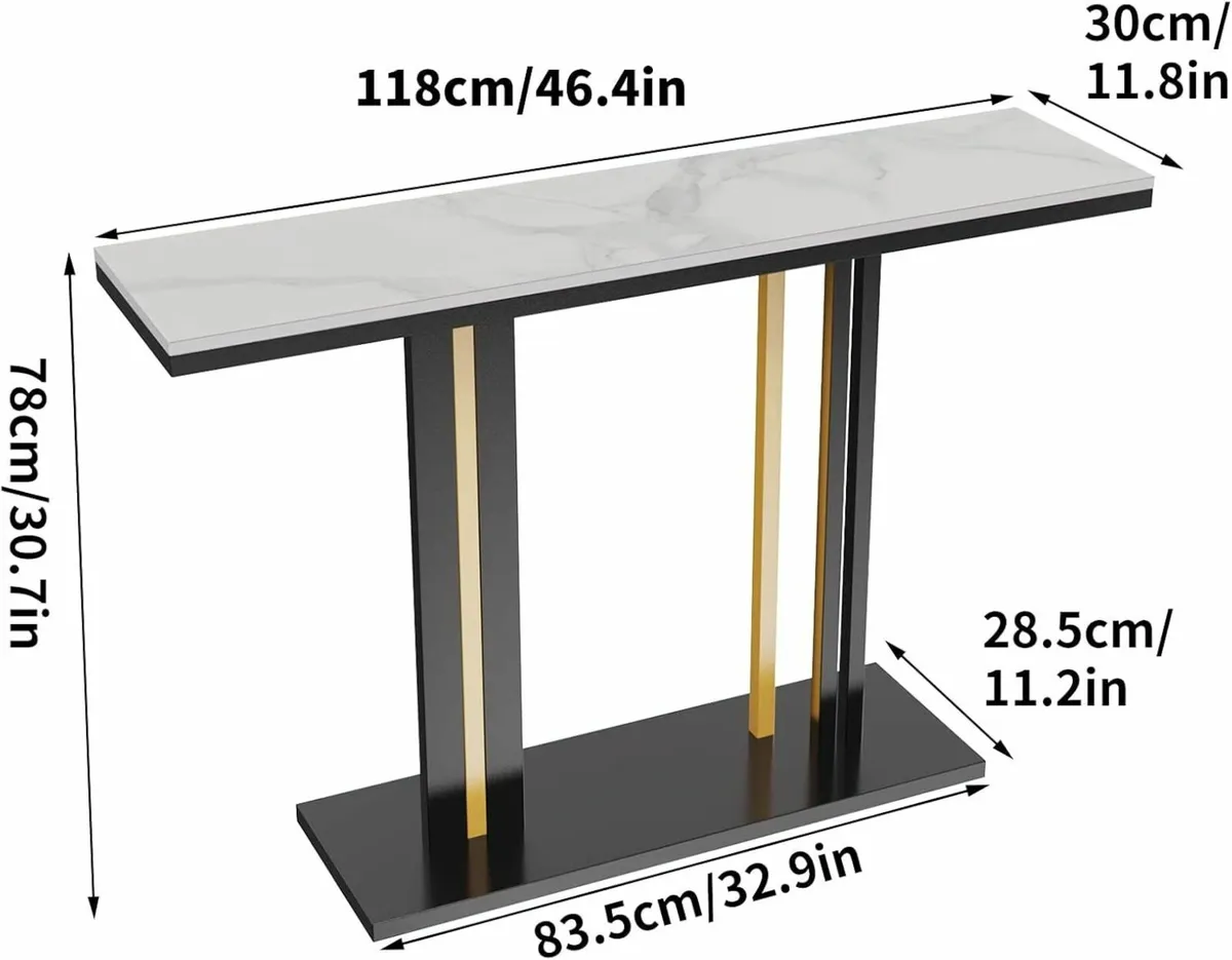Marble Console Table Sintered Stone:Luxury Modern - Image 3