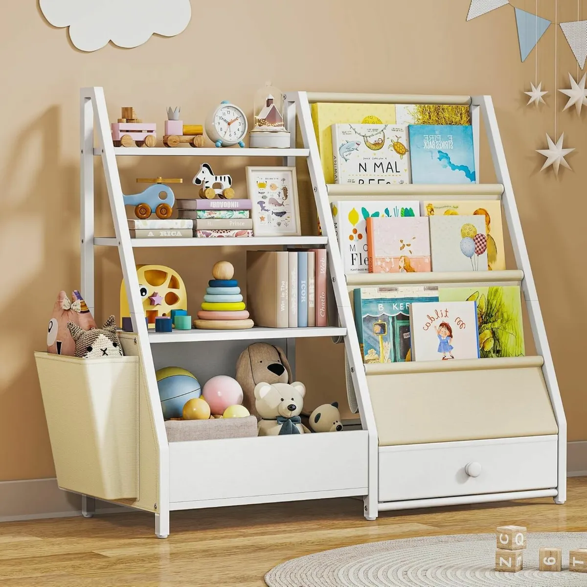 Kids Bookshelf With Toy Storage Unit Childrens - Image 1