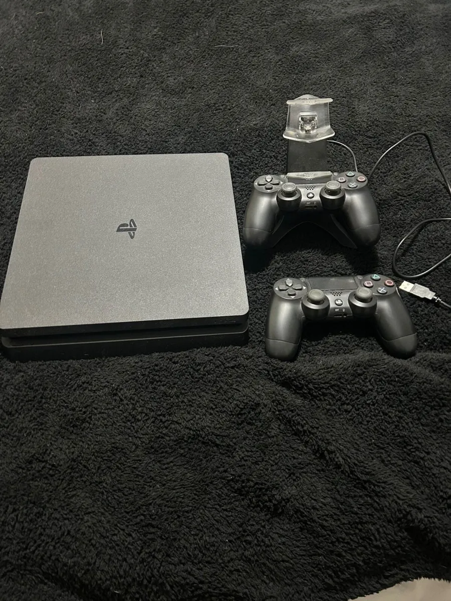 PlayStation with console, racer set and head set - Image 3