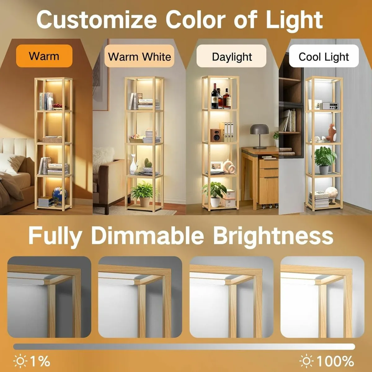 67 Glass Display Shelf with Dimmable LED Floor - Image 3