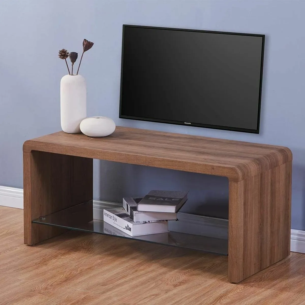 Coffee Table Wood Style Rectangular Side End TV - Image 3