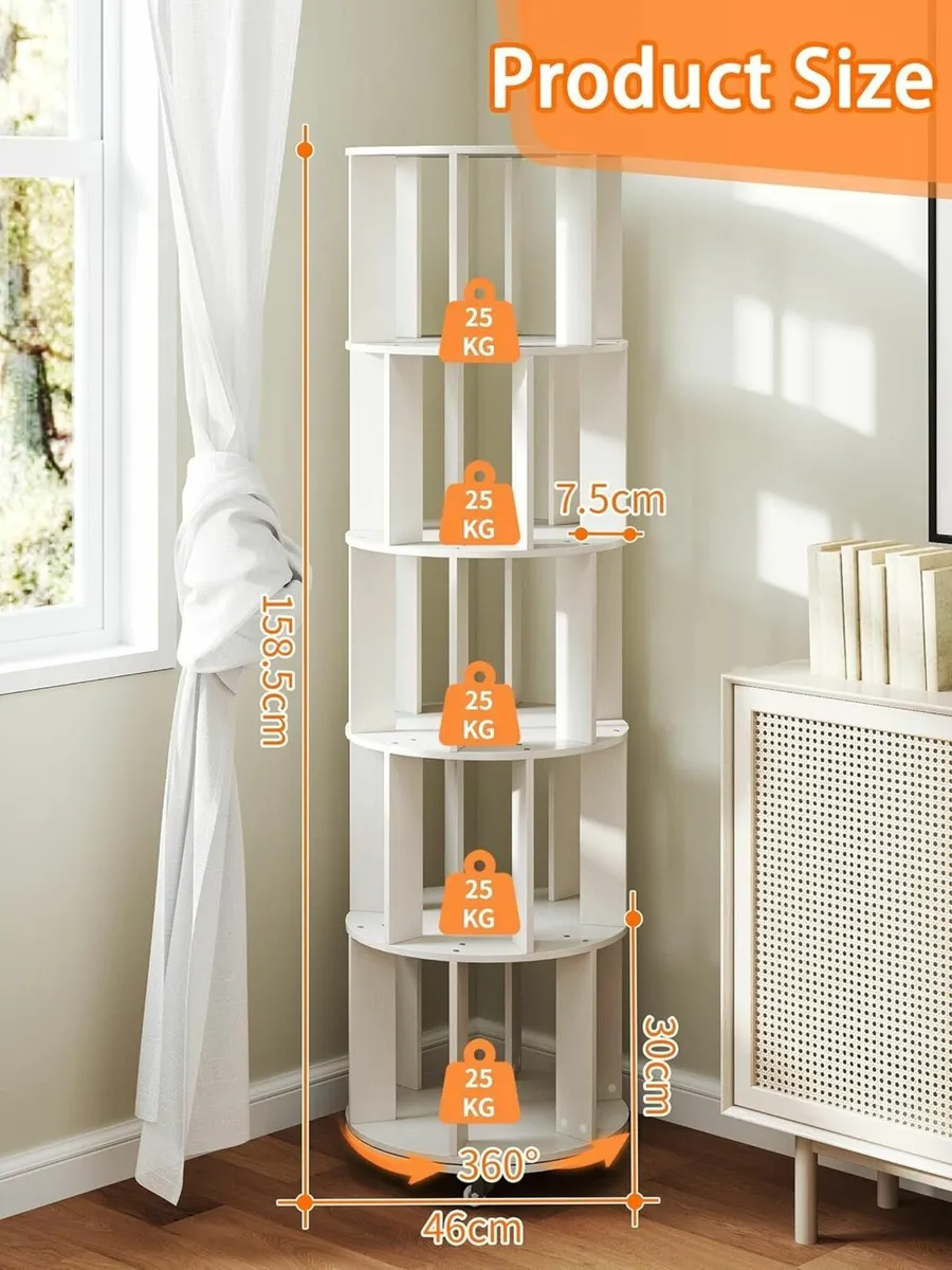Rotating Bookshelf 360degrees revolving bookcase - Image 2
