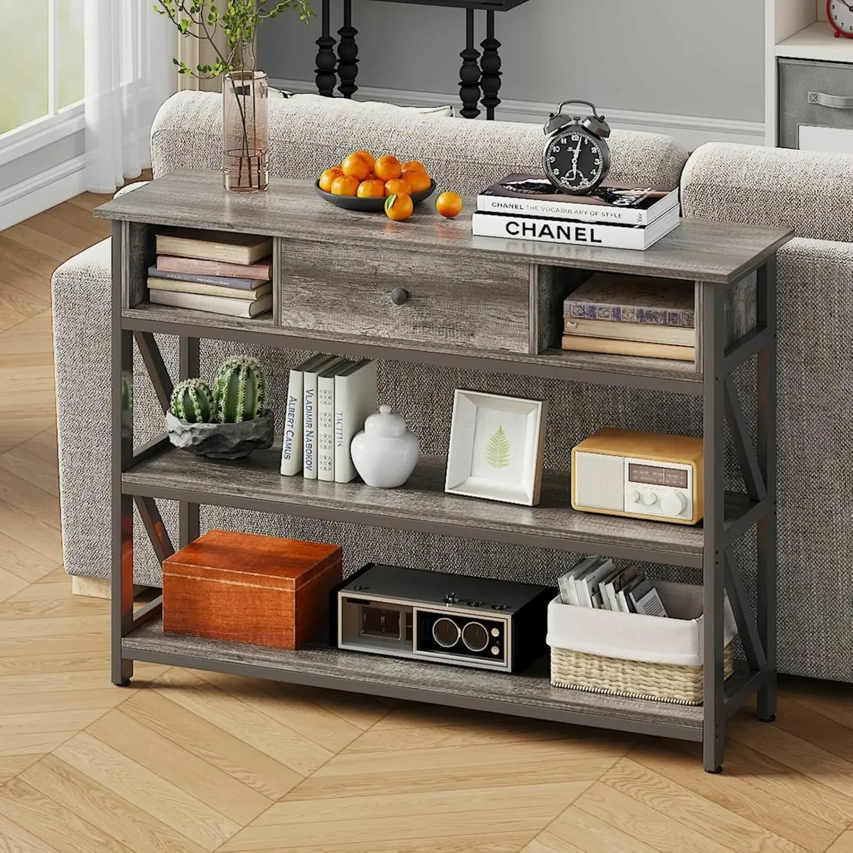 Console Table with Drawer Shelves 100cm Hallway - Image 2