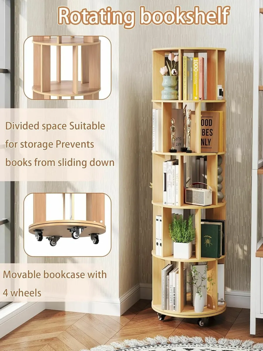 Rotating Bookshelf 360degrees revolving bookcase - Image 4