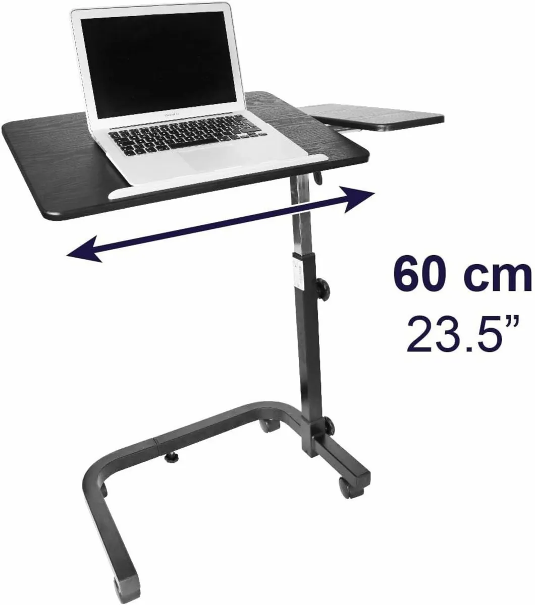 Overbed Table with Wheels Hospital Bed Tilting - Image 4