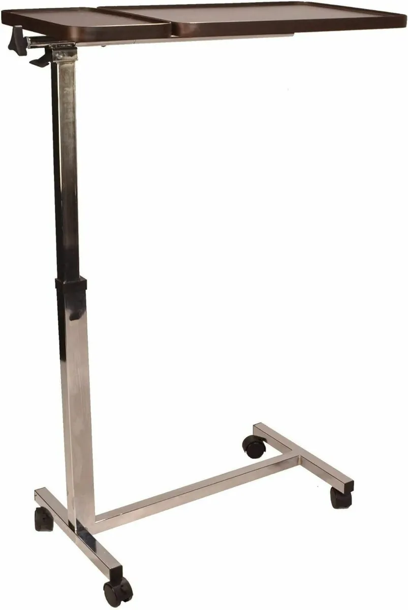 Deluxe twin top over bed table adjustable height - Image 4