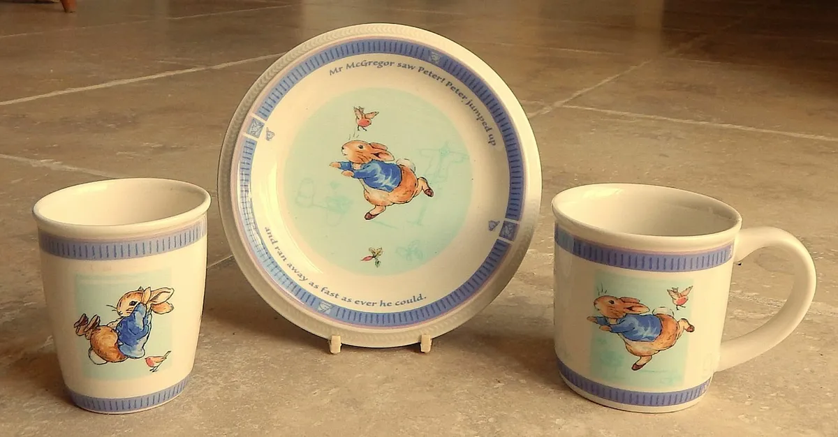 3 Vintage Wedgwood Peter Rabbit Pieces c2001 - Image 1