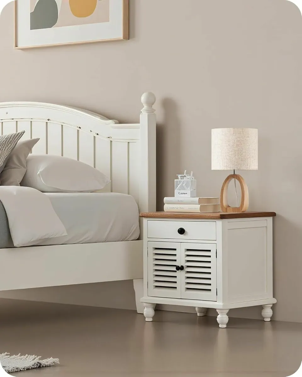 Small Table Lamps Set of 2 Wood Desk Lamp with - Image 4