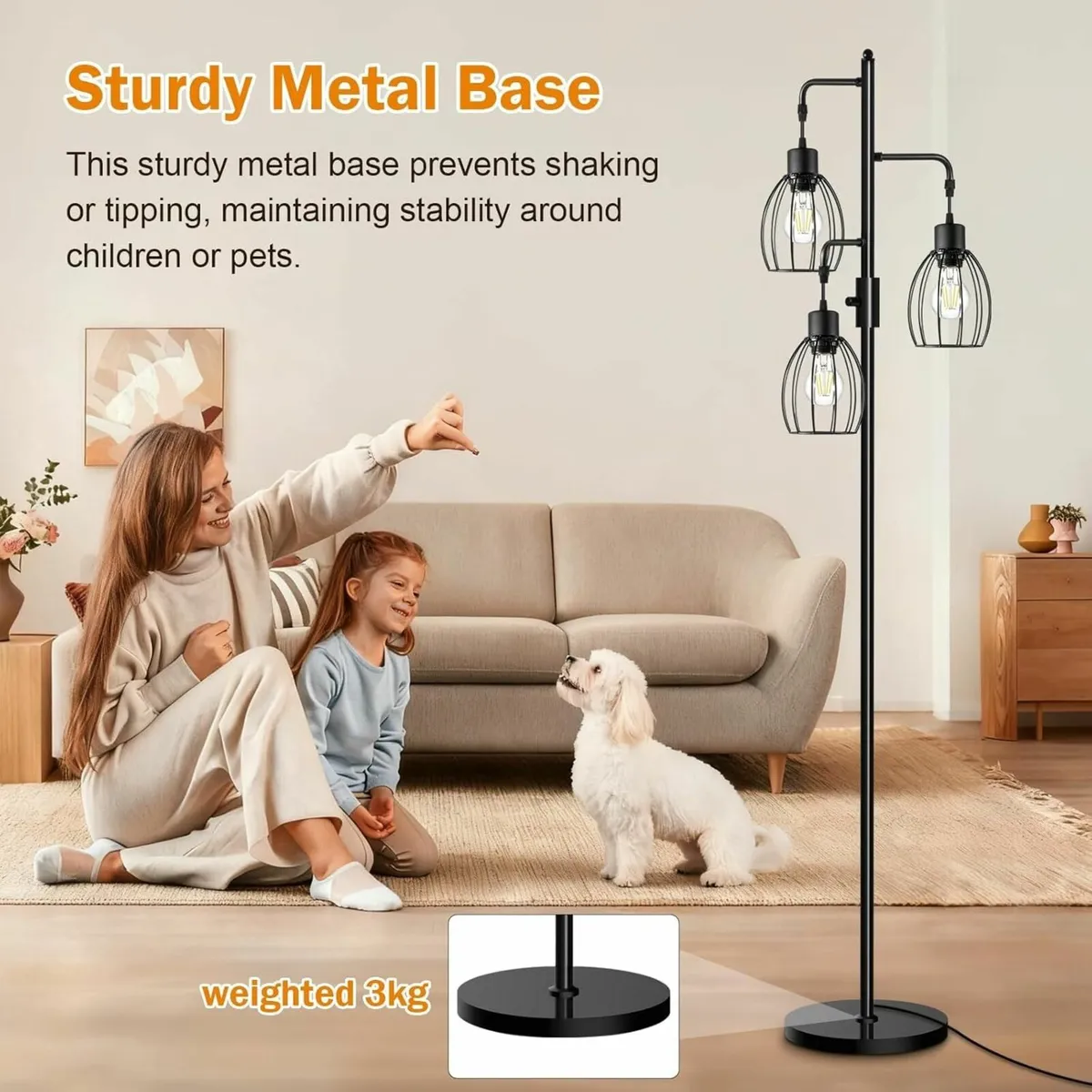 Floor Lamps for Living Room 68 Dimmable Lamp 3 x - Image 4