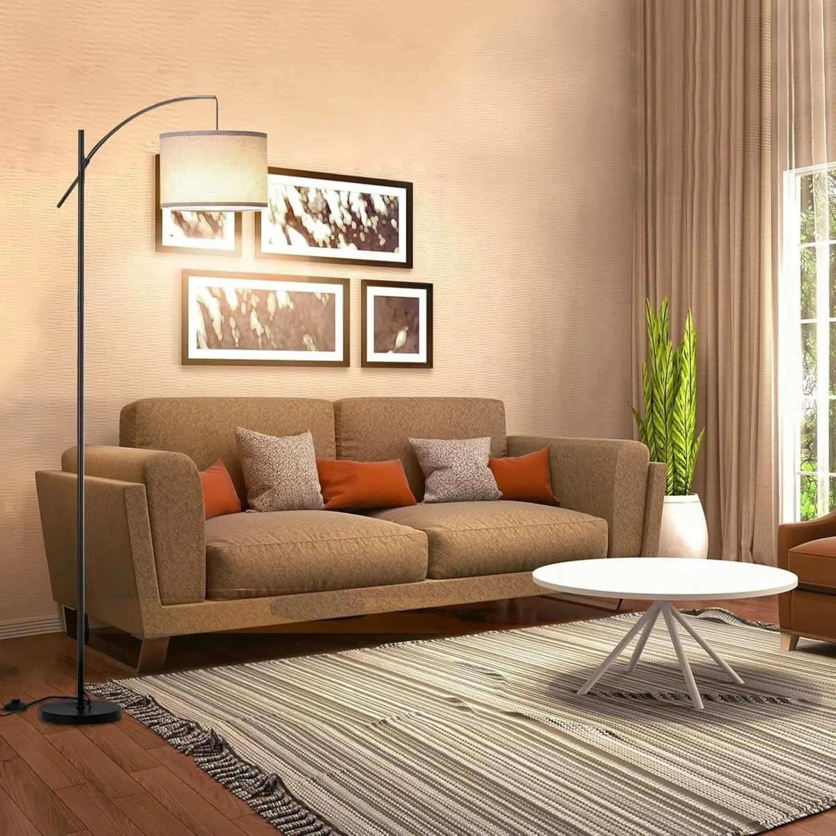 73.8'' Arc Floor Lamp with 9w Bulb Stepless - Image 4