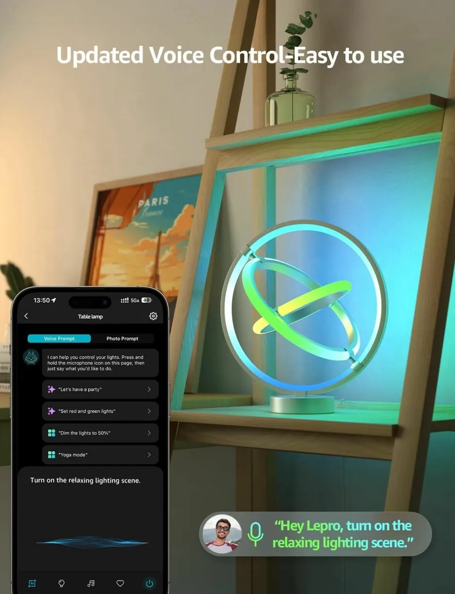 TB1 AI Table Lamp Smart LED with Music Sync - Image 4