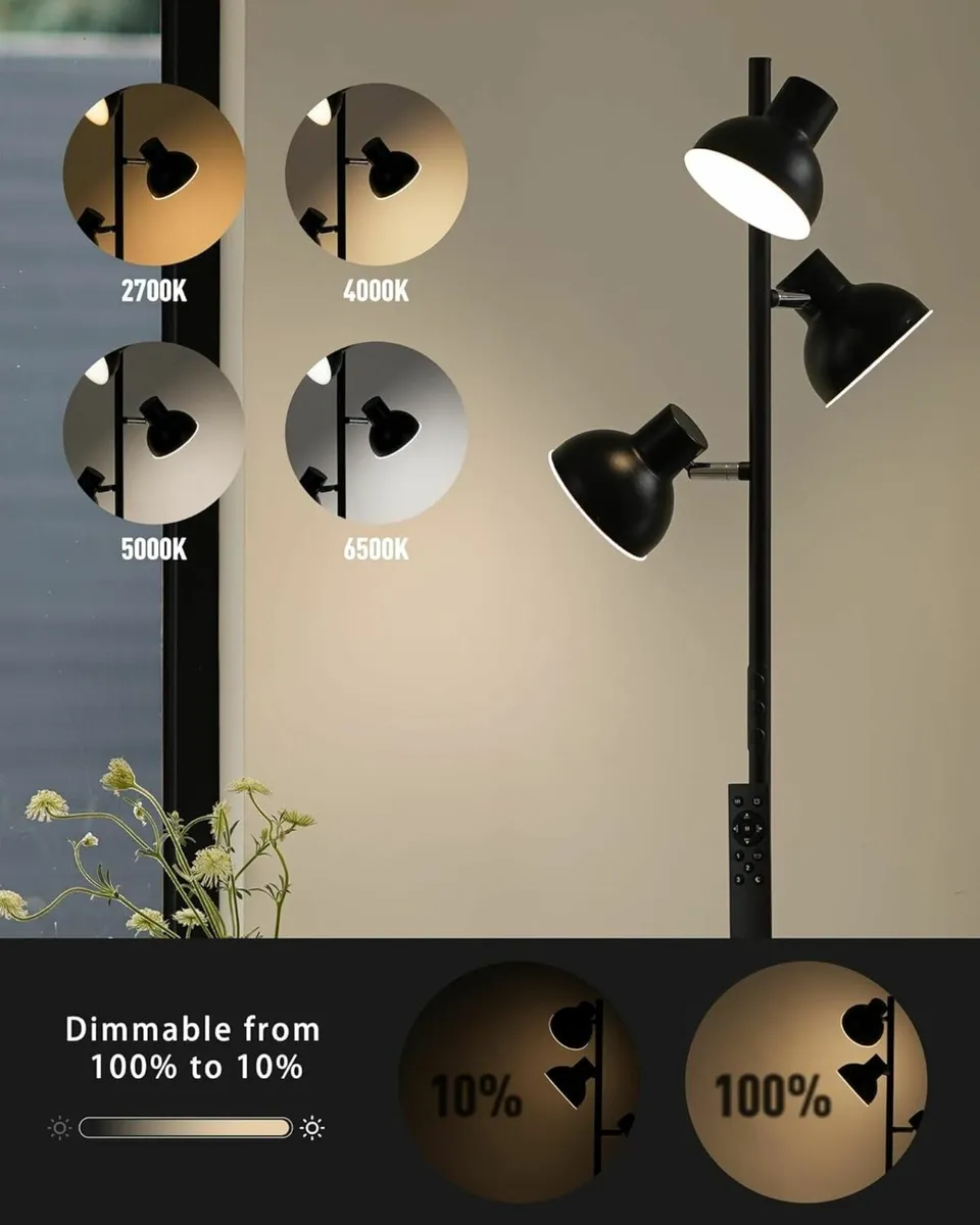 Floor Lamp Living Room 36W 2800LM LED Dimmable - Image 2