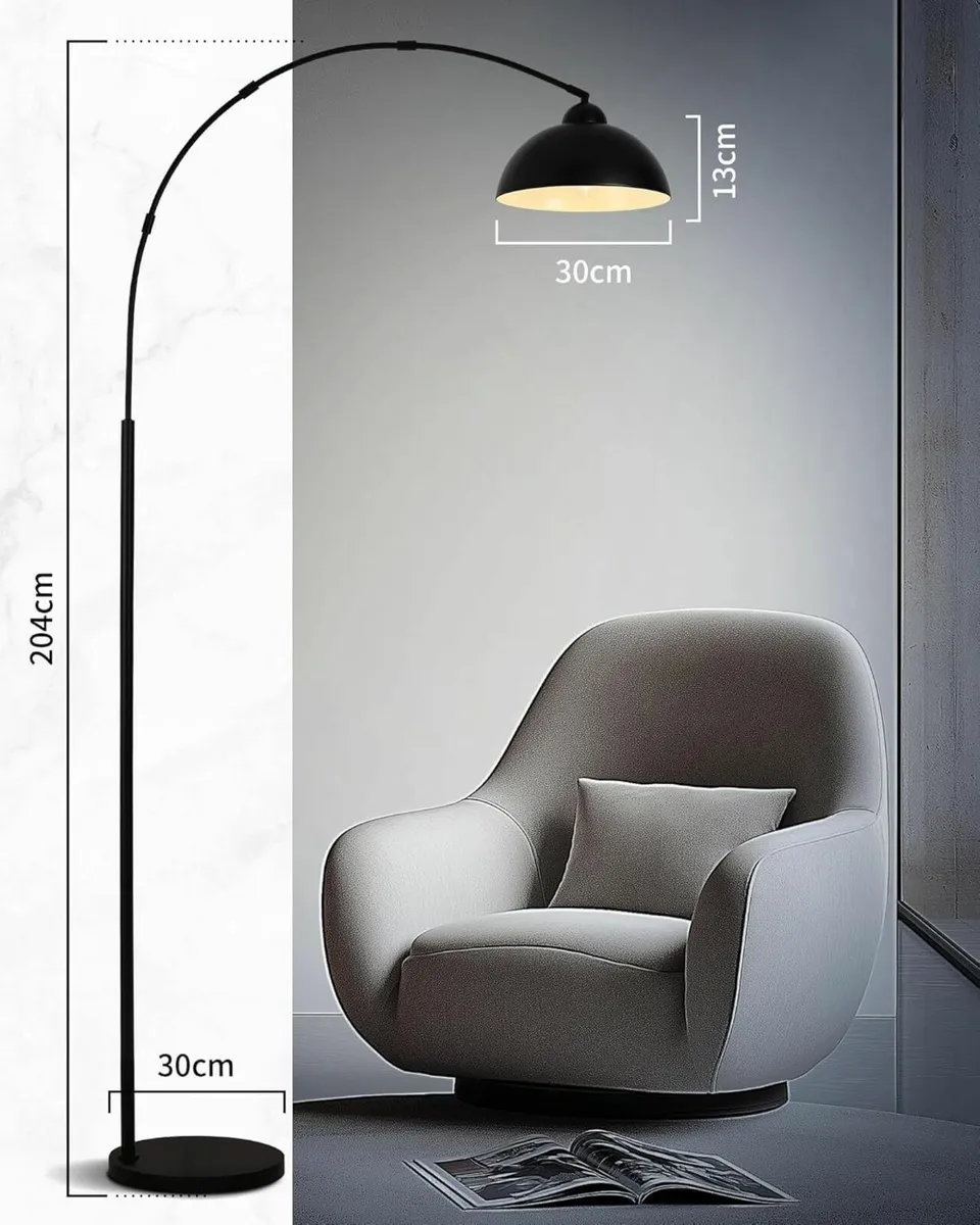Arc Floor Lamp for Living Room 204cm 5-Minute - Image 3