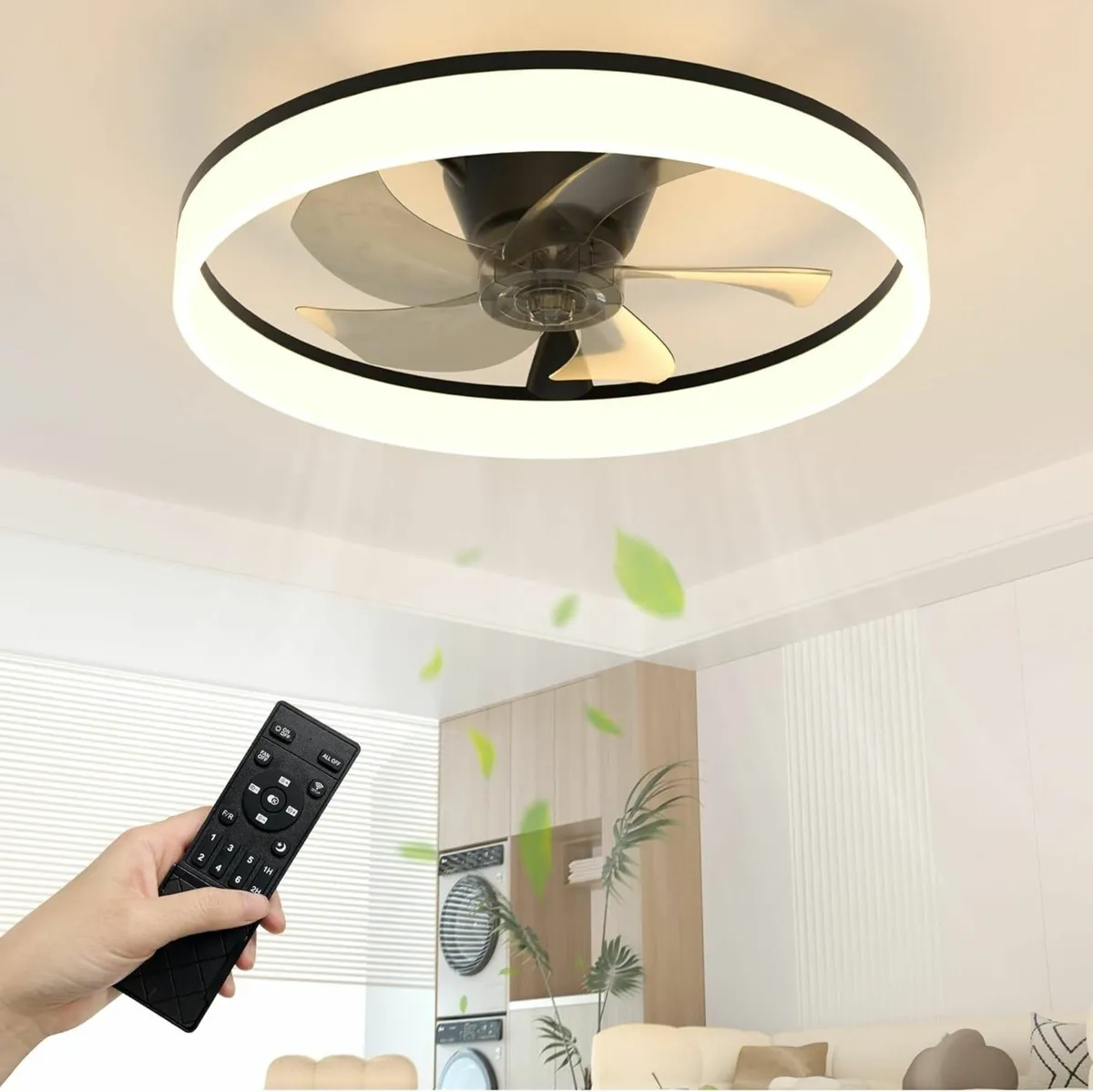 50cm Ceiling Fans with Lights and Remote 6 Speeds - Image 1