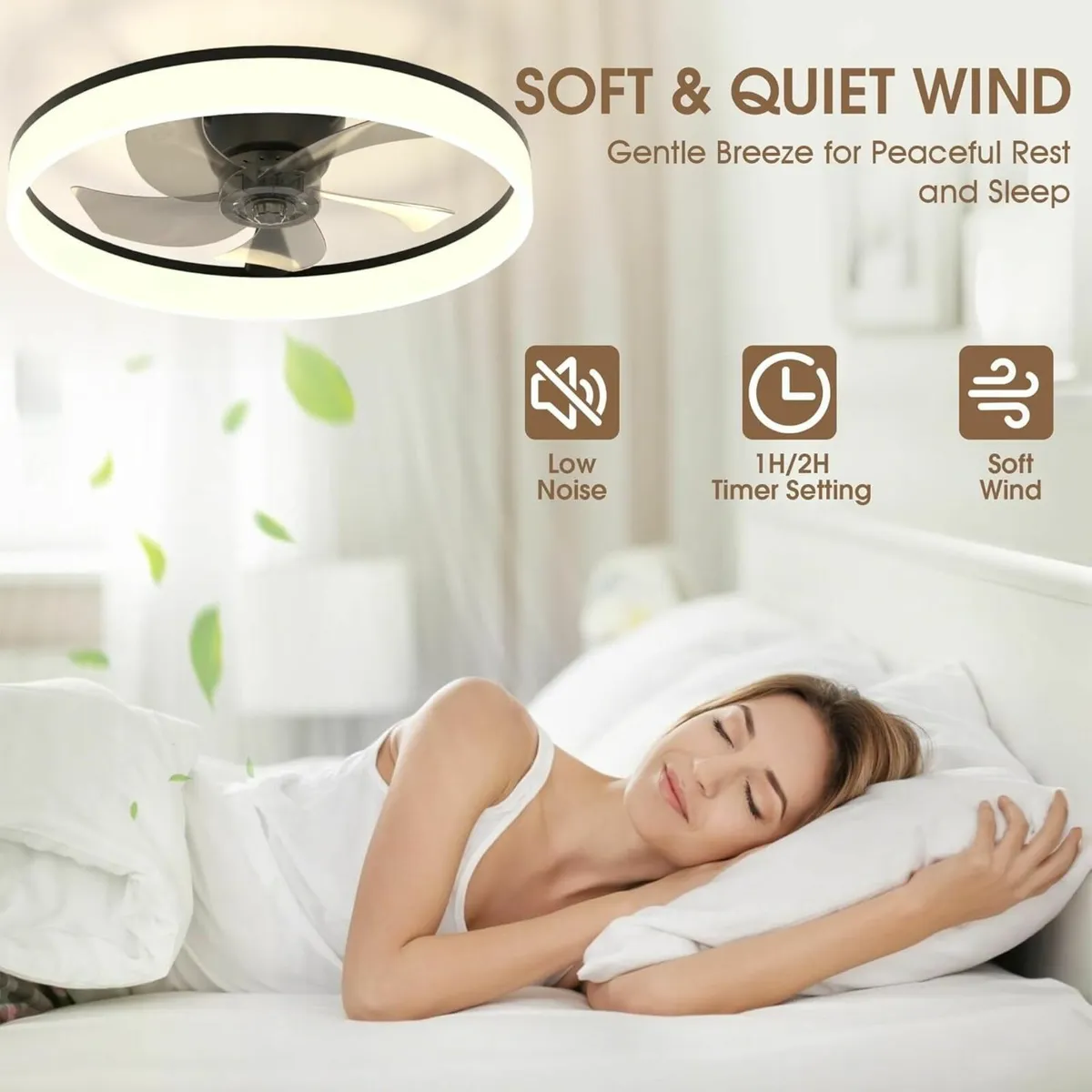 50cm Ceiling Fans with Lights and Remote 6 Speeds - Image 4